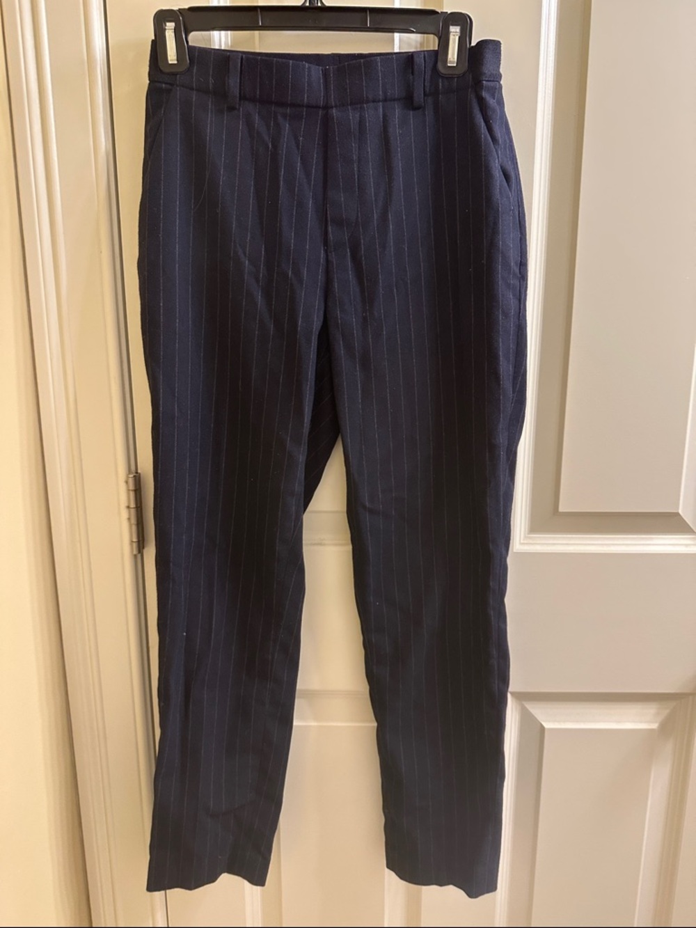 Uniqlo Navy Pinstripe Women's Trousers